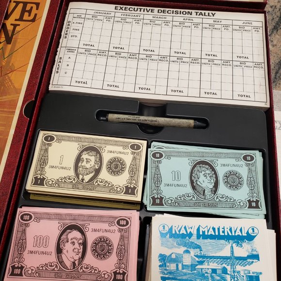 [GREAT Condition] Vintage 1971 "Executive Decision" COMPLETE 3M Bookshelf Game - Picture 6 of 6